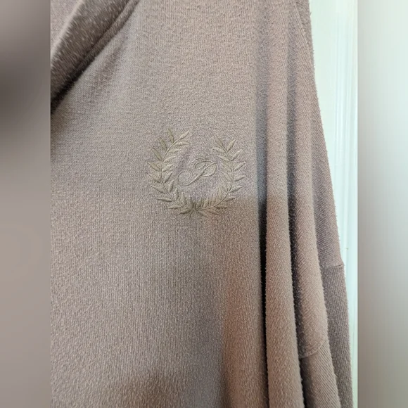 PINK Victoria's Secret Long Sleeve Sleep Shirt In Iced Coffee - Picture 3 of 9